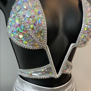Rhinestone Bra and Skirt